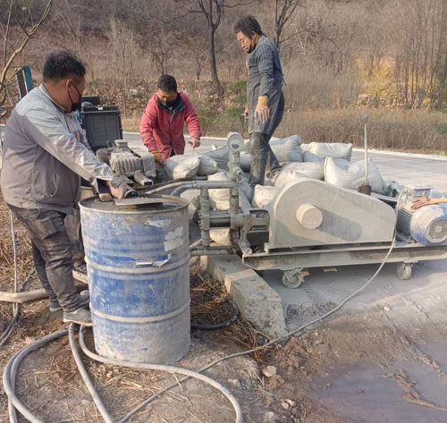 阜南路面下沉注浆